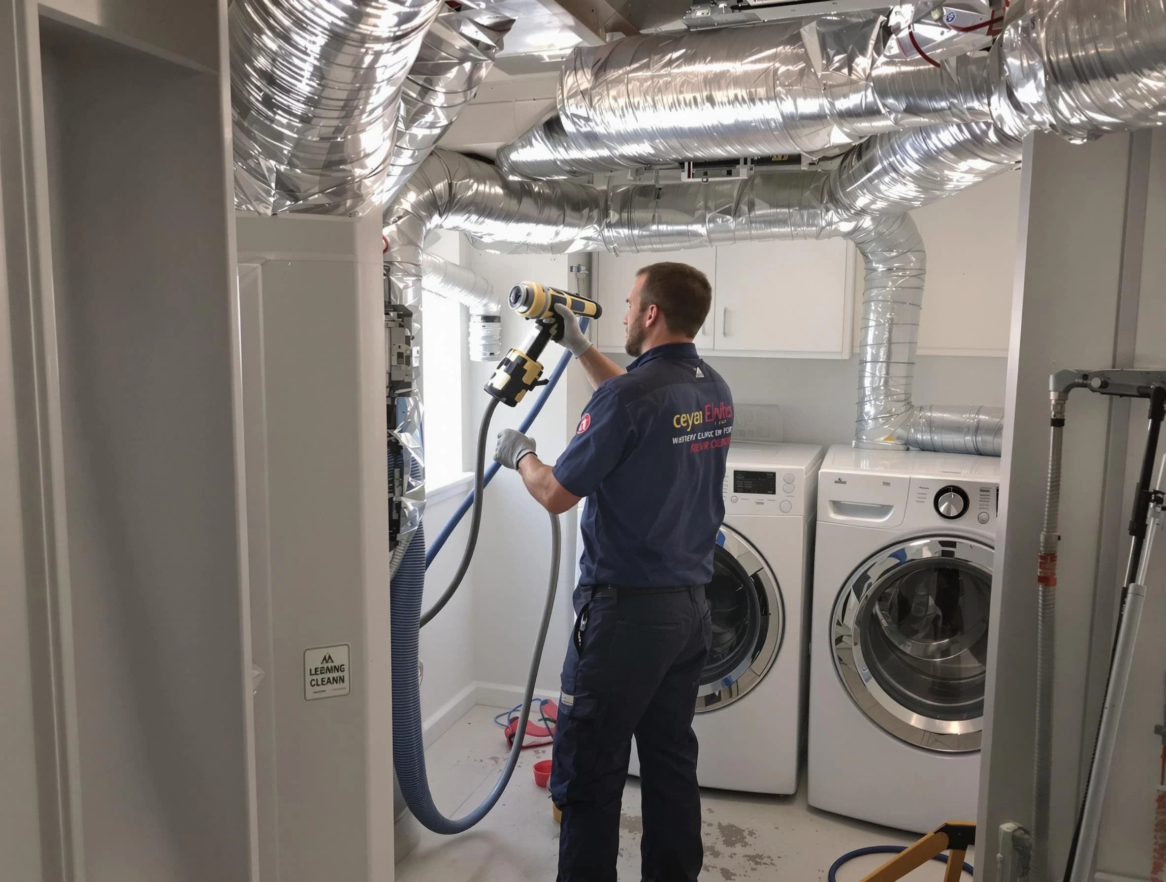 Centennial Dryer Vent Cleaning specialist using advanced equipment for thorough duct cleaning in Centennial