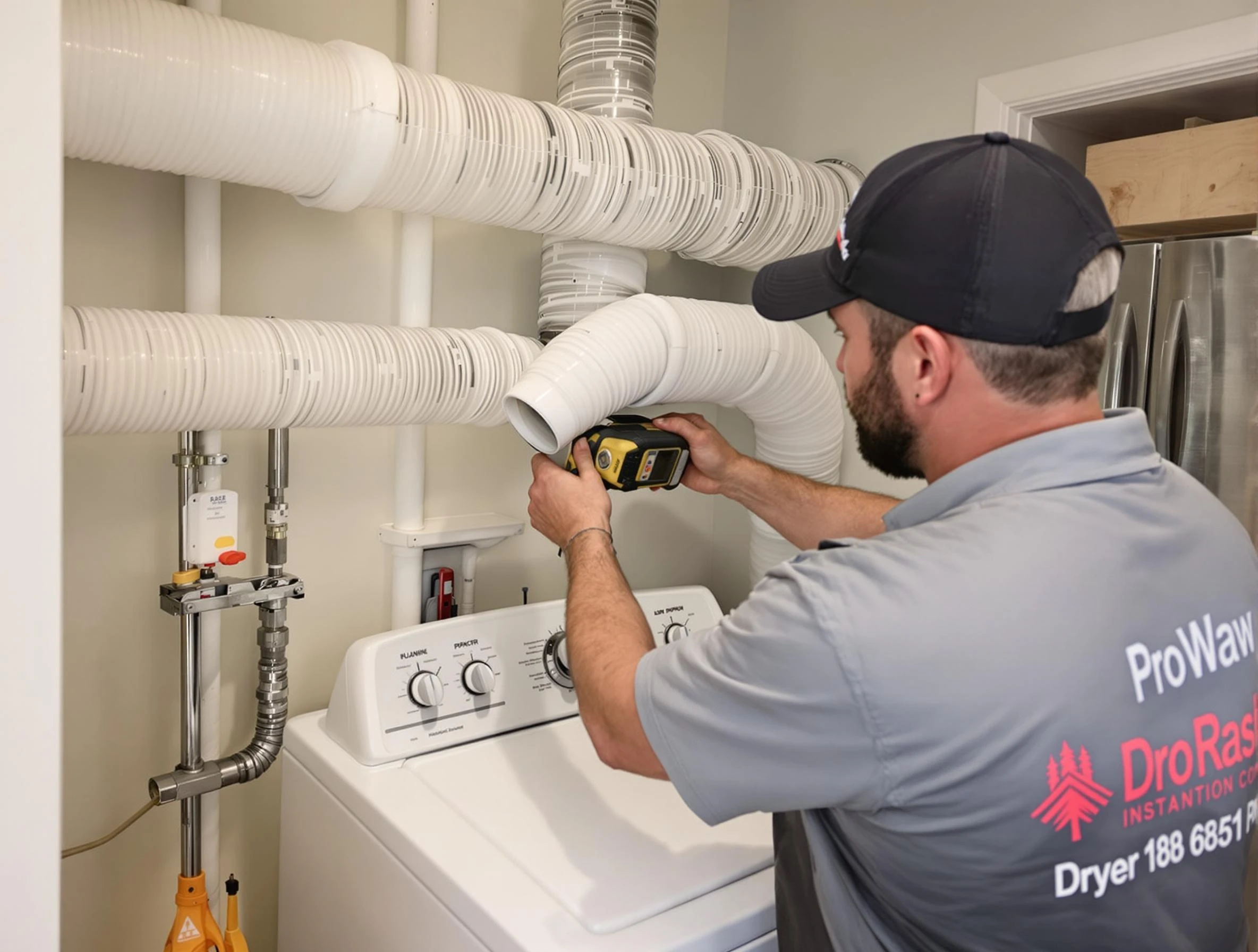 Professional dryer vent hose installation by Centennial Dryer Vent Cleaning in Centennial